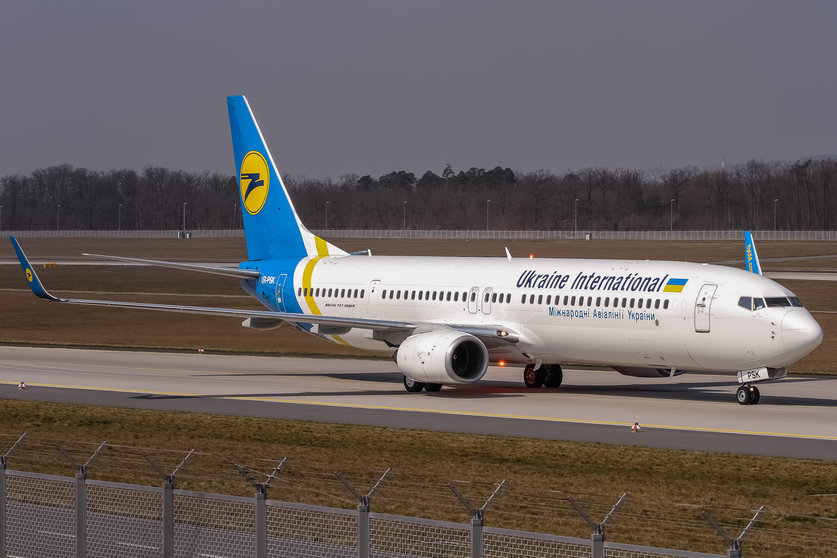 Boeing 737 de las Líneas Internacionales Ucranianas