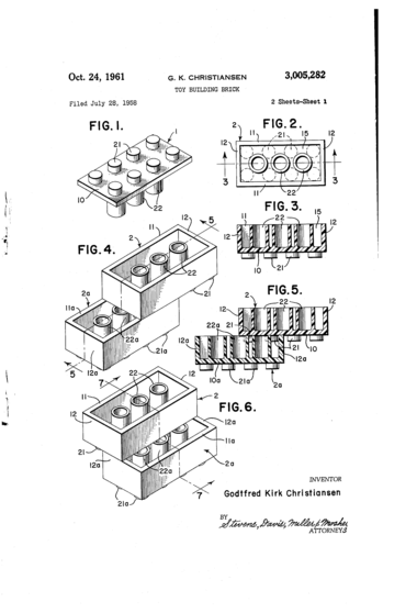 Patente Lego 1958