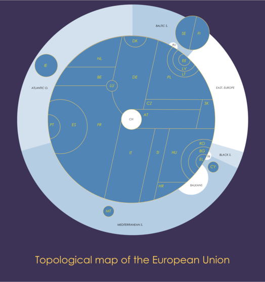 Mapa Europa topologico