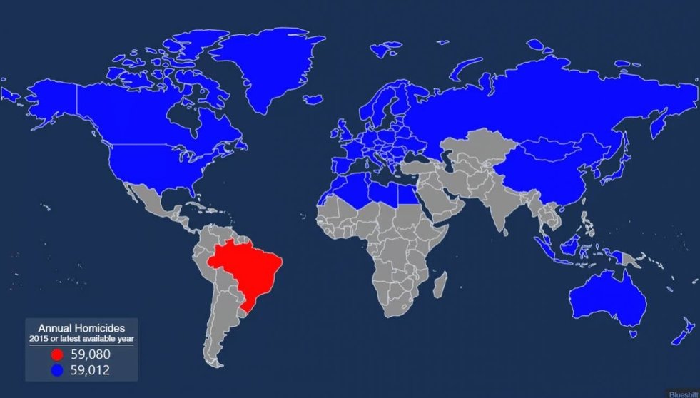 Asesinatos en Brasil y resto del mundo