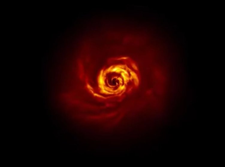 Una de las imágenes captadas por la ESO del nacimiento de un planeta. ESO