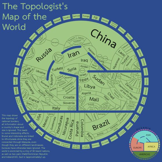 Mapa topológico del mundo