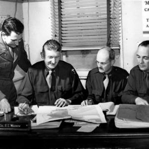 Col. S.L. Warrn, Lt. Col. Fredell, Capt. Youngs, Maj. Varley-1945