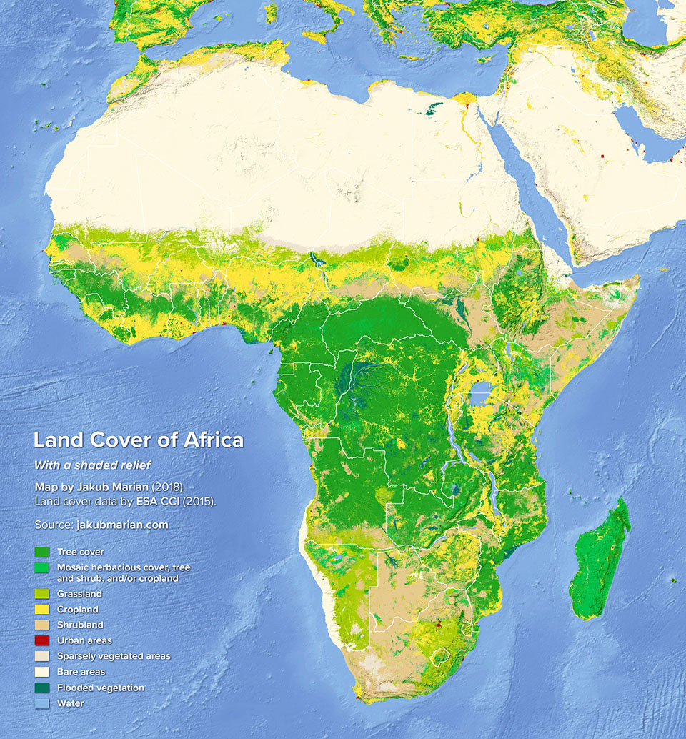 Parte territorio Africa ocupado por desierto
