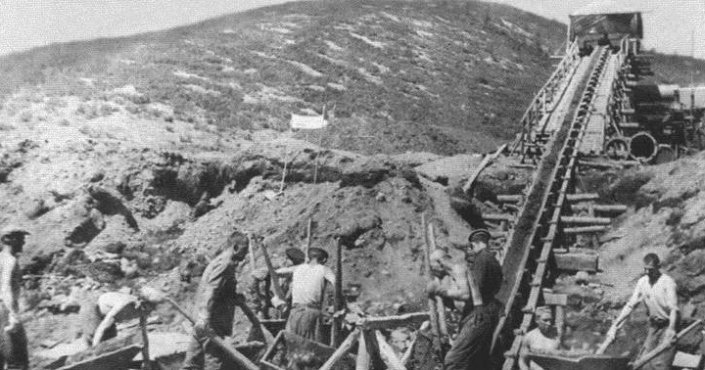 Trabajos de minería en Kolymá, los años 1930