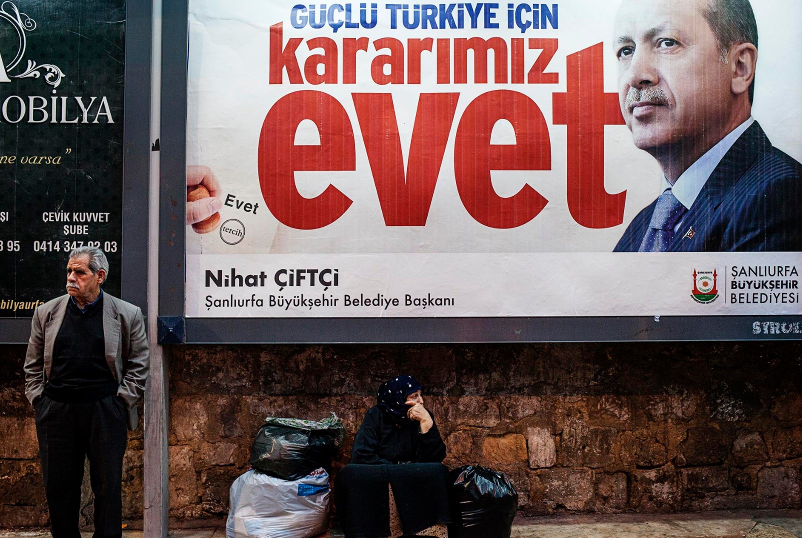 Cartel por el SÍ en el referéndum de 2017 de Turquía. Fuente: Eulixe.com (Imagen cedida por el autor)